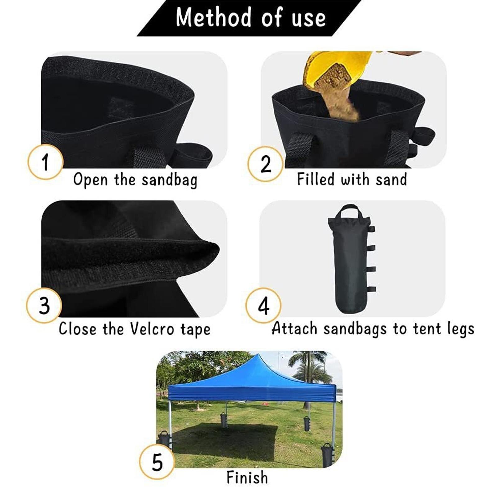 Cheap Goat Tents 4pcs Canopy Sand Bag Outdoor Camping Tent Sand Bag Windproof Tent Weights Sandbag Oxford 800d Legging Accessories Fixing Sa W5v6   